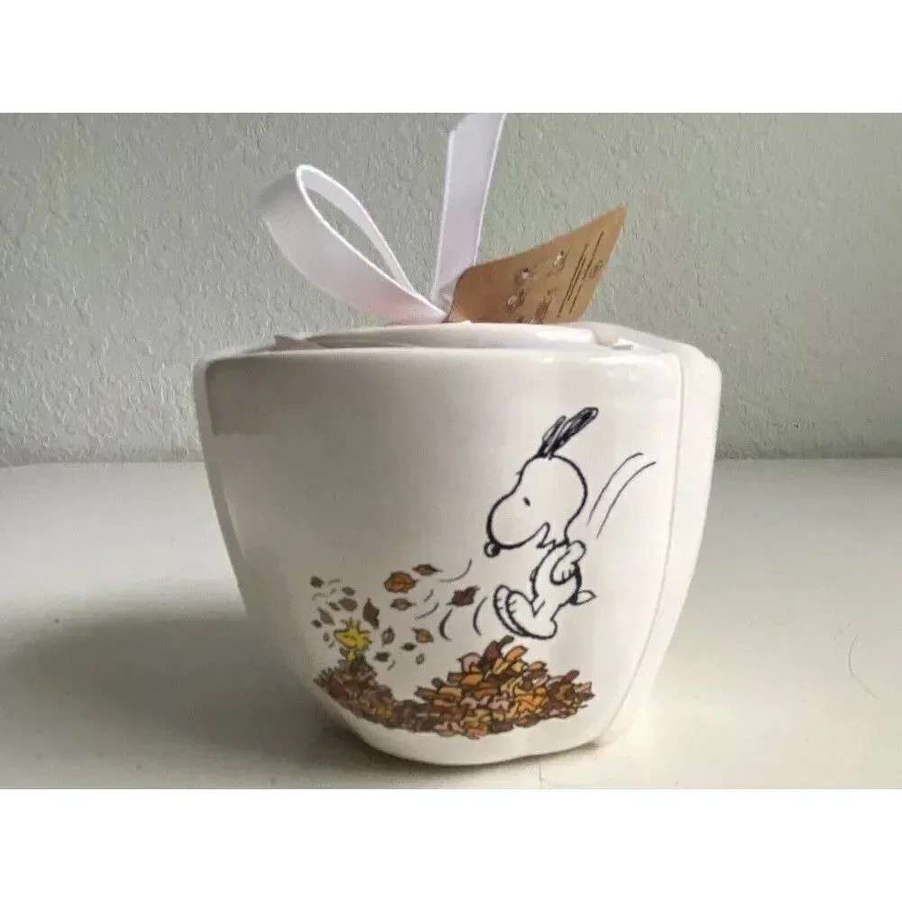 Set Of 4 Rae Dunn Autumn Fall‎ Peanuts Snoopy Charlie Brown Measuring Cups NEW